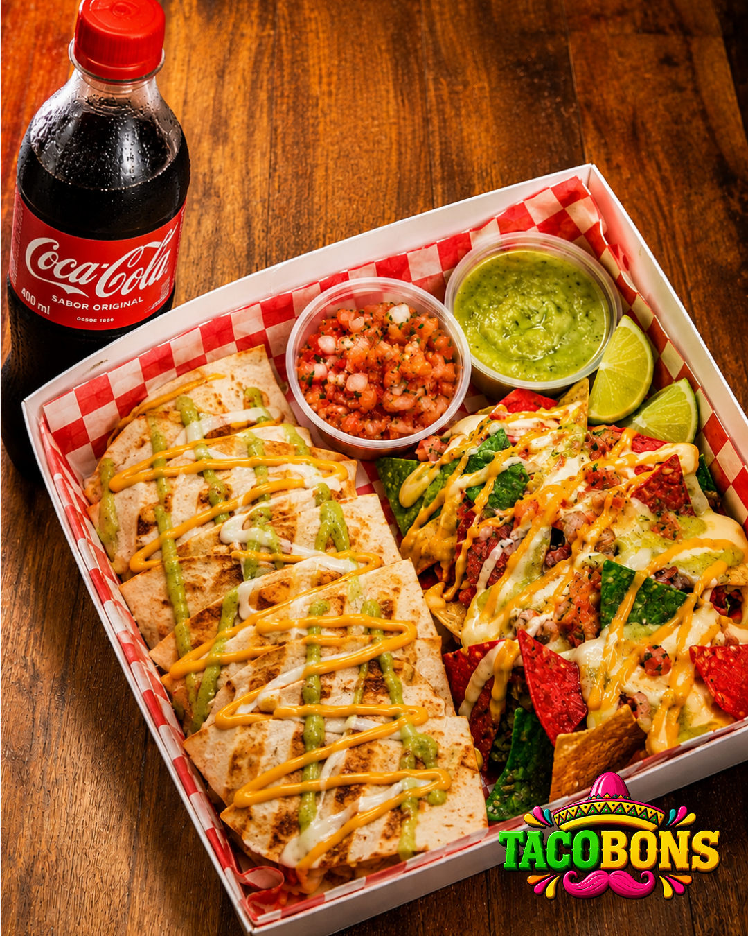 Quesadilla + Nachos + Gaseosa